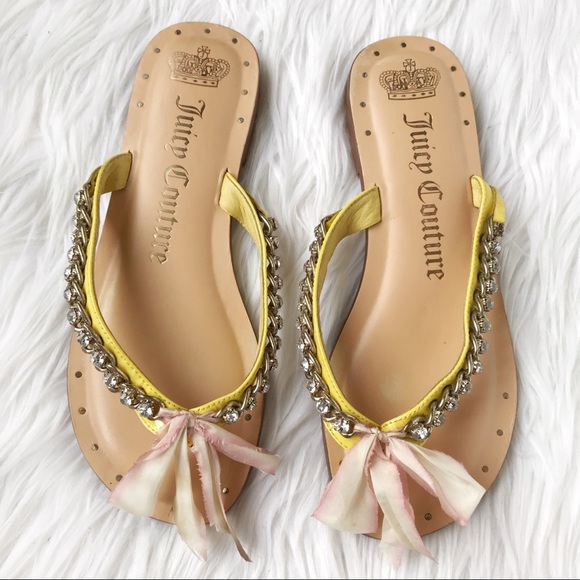 Juicy Couture Shoes - SOLD | Juicy Couture tan/yellow leather sandals